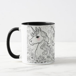 Tea cup with unicorn design 
