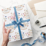 Tea Cup Wrapping Paper<br><div class="desc">Let Your Special Day Blossom with Tea Cup Wrapping Paper! This design features stunning hand-painted watercolor florals in hues of deep purple, dusty blue, and blush pink with sage greenery. Whether you're hosting a garden party or a cosy, intimate gathering, this beautiful wrapping paper design will bring a special touch...</div>