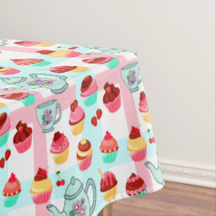 Tea & Cupcakes Tablecloth