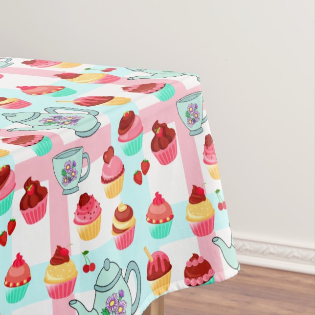 Tea & Cupcakes Tablecloth (In Situ)