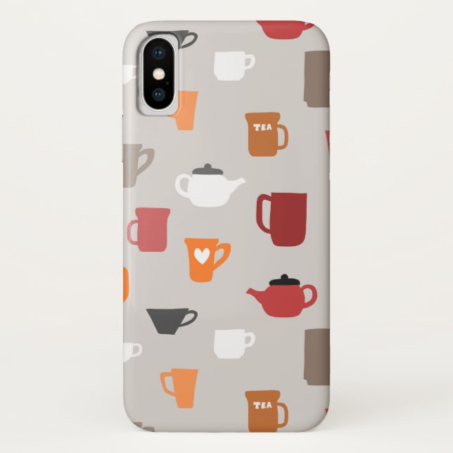 Tea cups and coffee mugs phone case (Back)