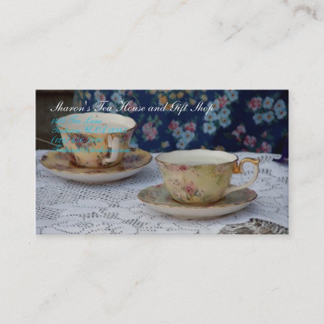 Tea Cups Business Card (Front)