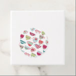 Tea Cups Modern Vintage Favour Tags<br><div class="desc">A modern take on pretty vintage bone china or porcelain tea cups. Put the kettle on!  
Blank on one side for your own message.</div>