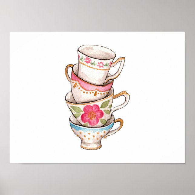 Tea Cups( set of 4) Poster (Front)