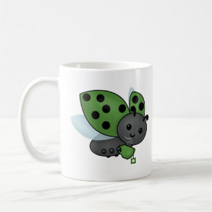 Tea Drinking Ladybug Coffee Mug