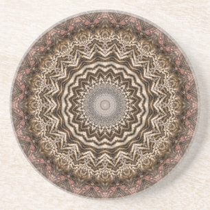 Tea Dyed Mandala Coaster