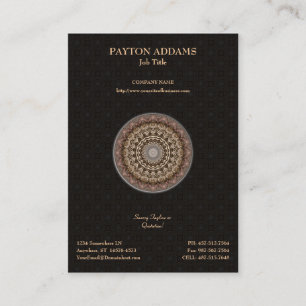 Tea Dyed Mandala • Vertical Business Card