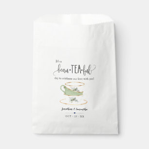 Tea Favour Bags greenery eucalyptus wedding bag