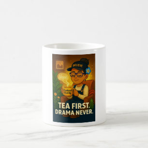 Tea First Drama Never Funny Mug