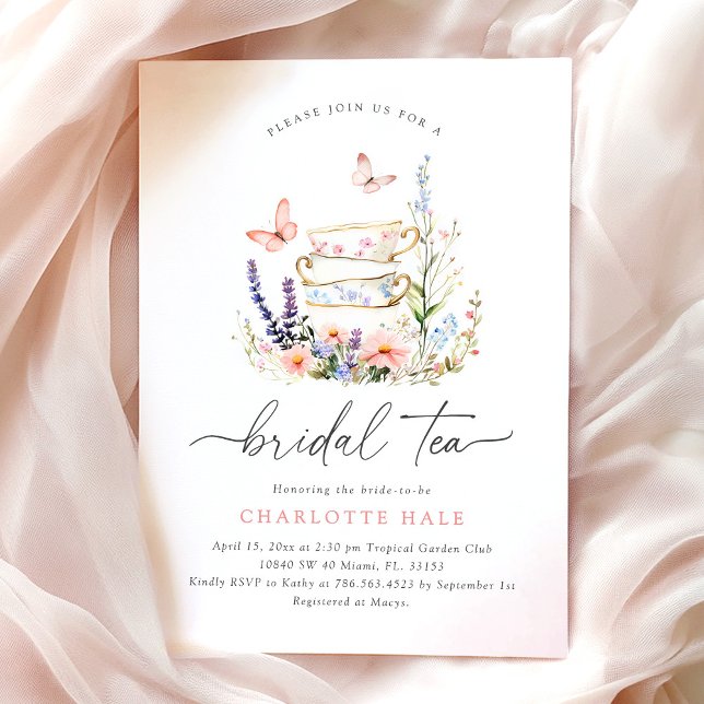 Tea Floral Bridal Shower  Invitation (Creator Uploaded)