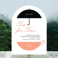 Tea for Two Classic Wedding Tea Shower Invitation