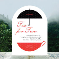 Tea for Two Classic Wedding Tea Shower Invitation