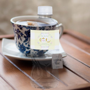 Tea for Two Girl 2nd Birthday Water Bottle Label