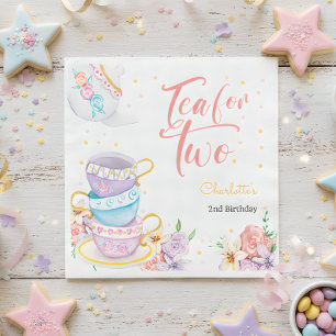 Tea for two, tea birthday napkin