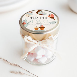 Tea for Two   Tea Party Baby Shower Classic Round Sticker