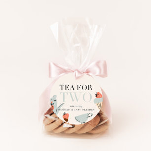Tea for Two Tea Party Baby Shower Favour Tags