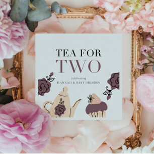 Tea for Two Tea Party Baby Shower Party Napkin