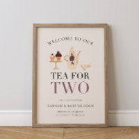 Tea for Two | Tea Party Purple Baby Shower