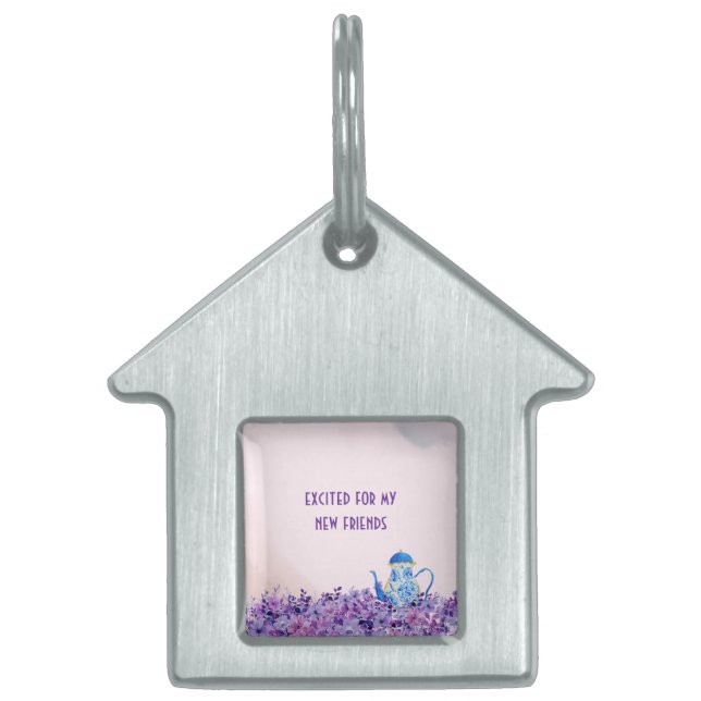 Tea for Two Twins Framed Pet Tag (Front)