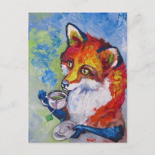 Tea Fox Postcard (Front)