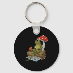 Tea Frog Mushroom Cnic Cute Nature Aesthetic Cotta Key Ring