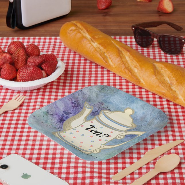 Tea? #FROMily From Fandom Liu Diner Design Paper Plate (Picnic)