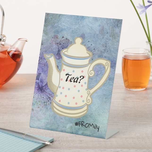 Tea? #FROMily From Fandom Liu Diner Design Pedestal Sign (In SItu)