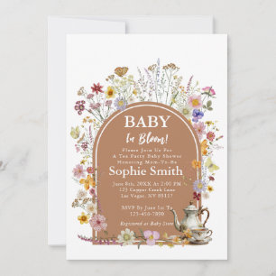Tea Garden Baby In Bloom Baby Shower Invitation