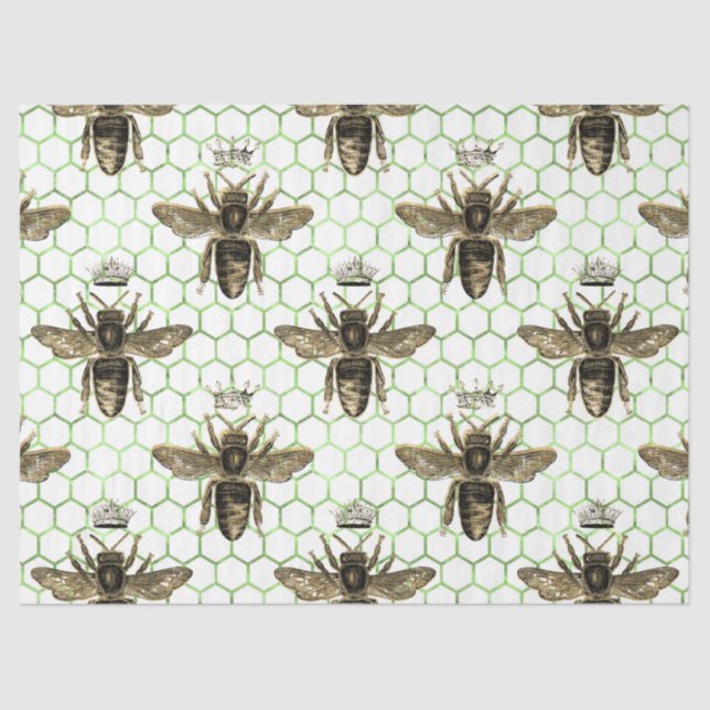 Tea Garden Bee Series Design 27 Tissue Paper (Front)