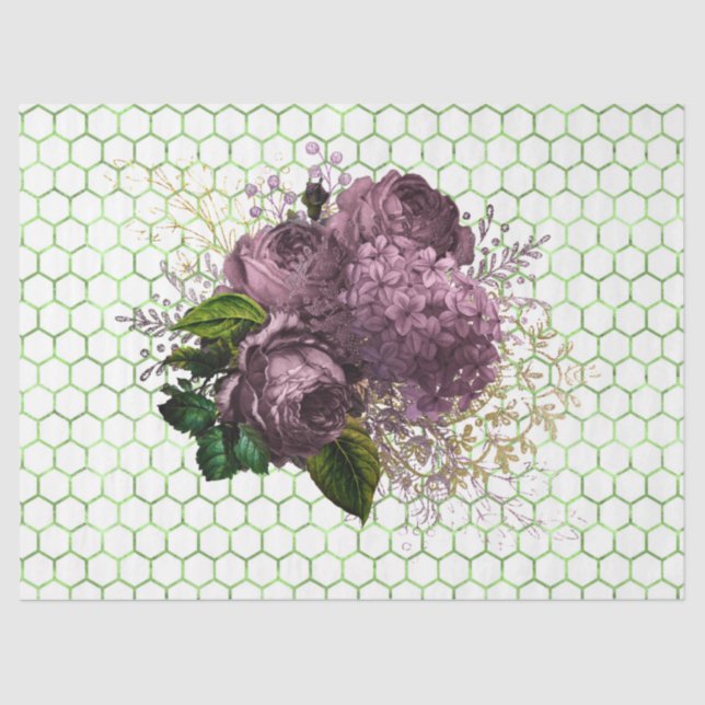 Tea Garden Bee Series Design 33 Tissue Paper (Front)
