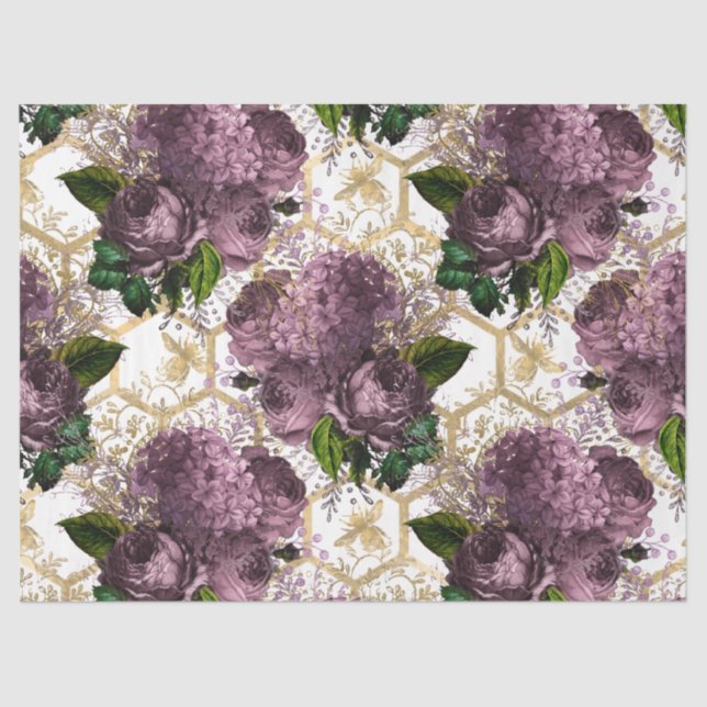 Tea Garden Bee Series Design 41 Tissue Paper (Front)