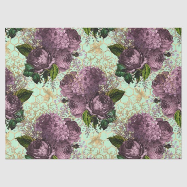 Tea Garden Bee Series Design 42 Tissue Paper (Front)