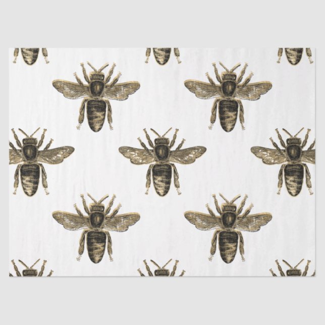 Tea Garden Bee Series Design 53 Tissue Paper (Front)