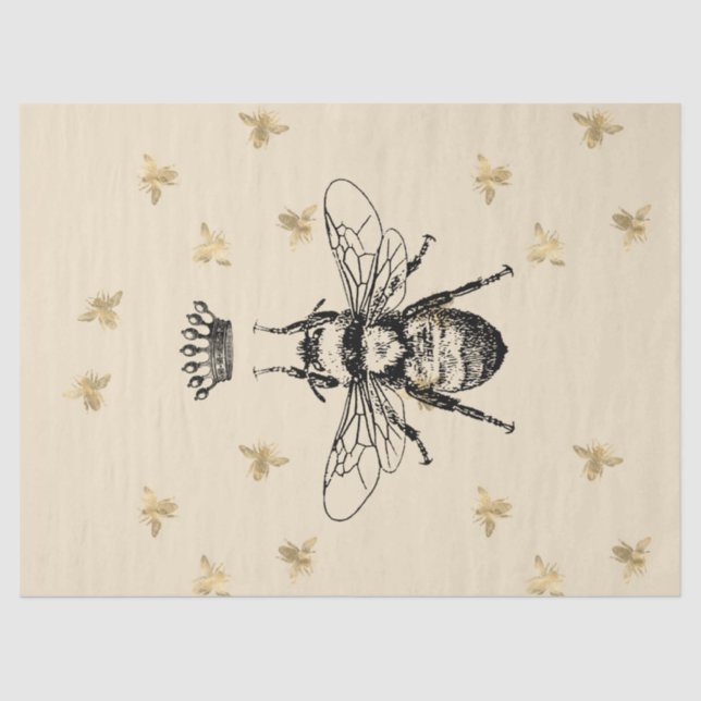 Tea Garden Bee Series Design 57 Tissue Paper (Front)
