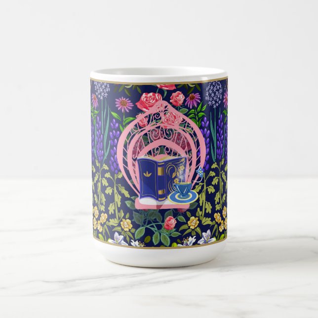 Tea Garden Reading Chair | Pink | Coffee Mug (Center)