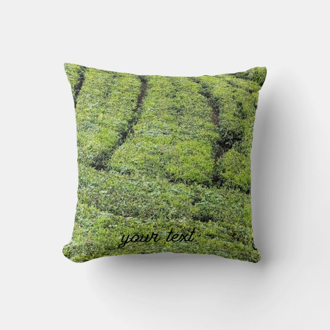 Tea gardens of Munnar on  Cushion (Front)