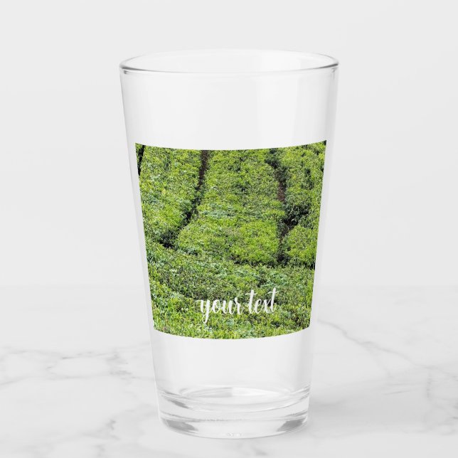 Tea gardens of Munnar on Glass (Front)