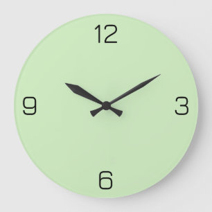 Tea Green D0F0C0 Colour - With Option to Add a Nam Large Clock