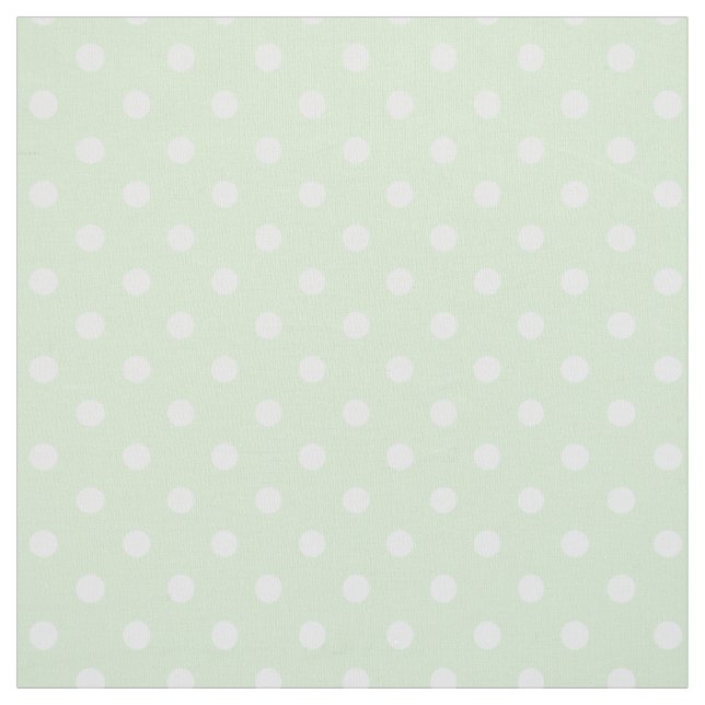 Tea Green Polka Dot Pattern Fabric (Swatch)