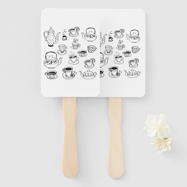 Tea Hand Fan (Front and Back)