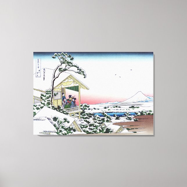 Tea house at Koishikawa Canvas Print (Front)