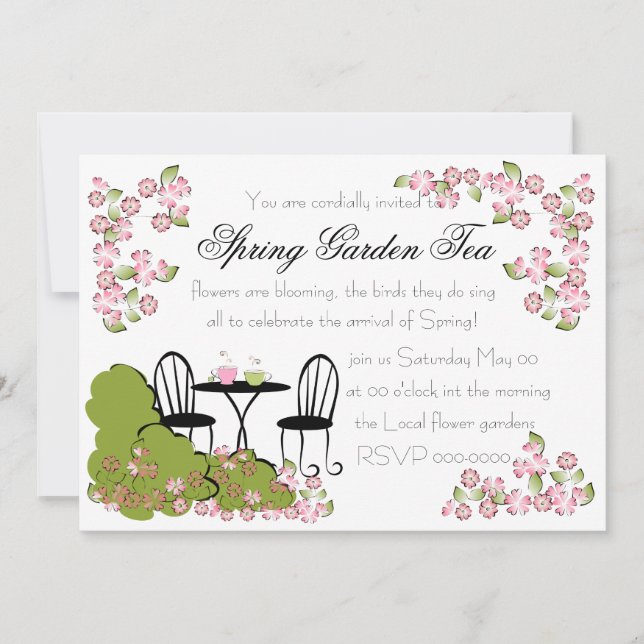 Tea in the Garden Invitation (Front)