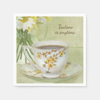 tea in vintage teacup on saucer