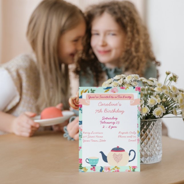 Tea in Wonderland Birthday Invitation (Creator Uploaded)