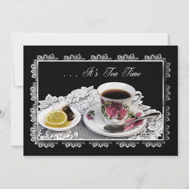 TEA INVITATION - TEA TIME (Front)