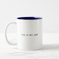 Tea Is My Jam Cute Blue Breakfast Coffee Mug