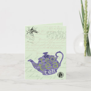 Tea is Universal Cultural Language Hot Pot  Card