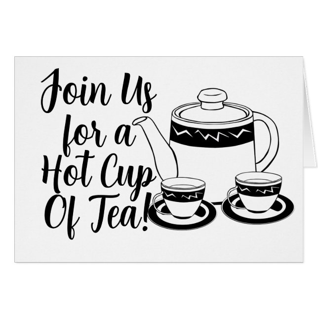 Tea Kettle and Tea Cups Tea Month (Front Horizontal)