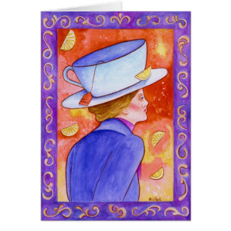 Tea Lady with Lemons Note Card