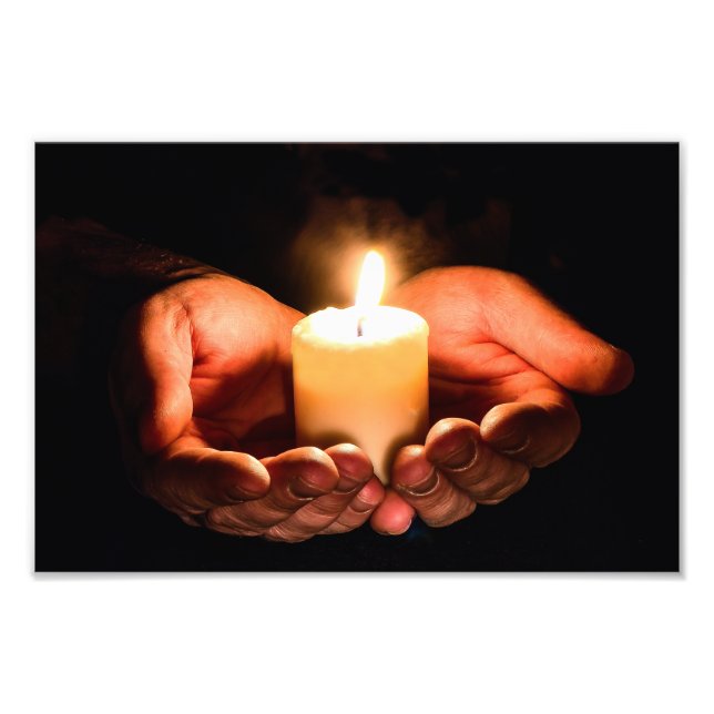Tea Light Holiday Photo Print (Front)
